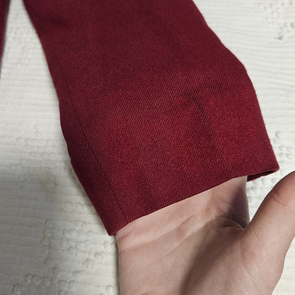 Cranberry Wool Blazer - Picture 10 of 15